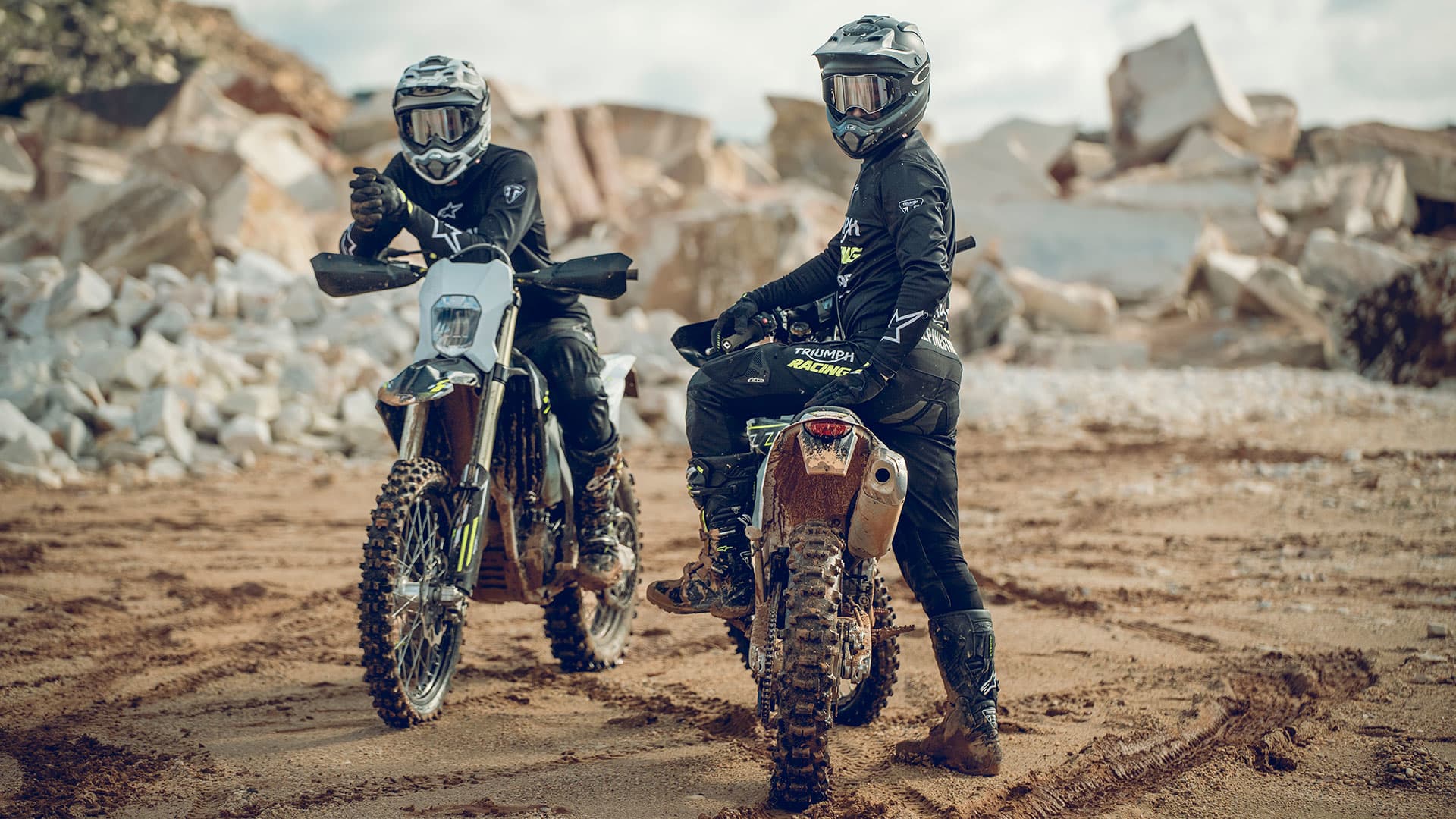 Triumph TF 250-E and TF 450-E riders