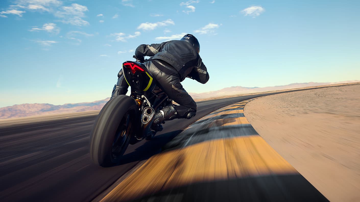 Rear shot of the Triumph Speed Triple 1200 RS